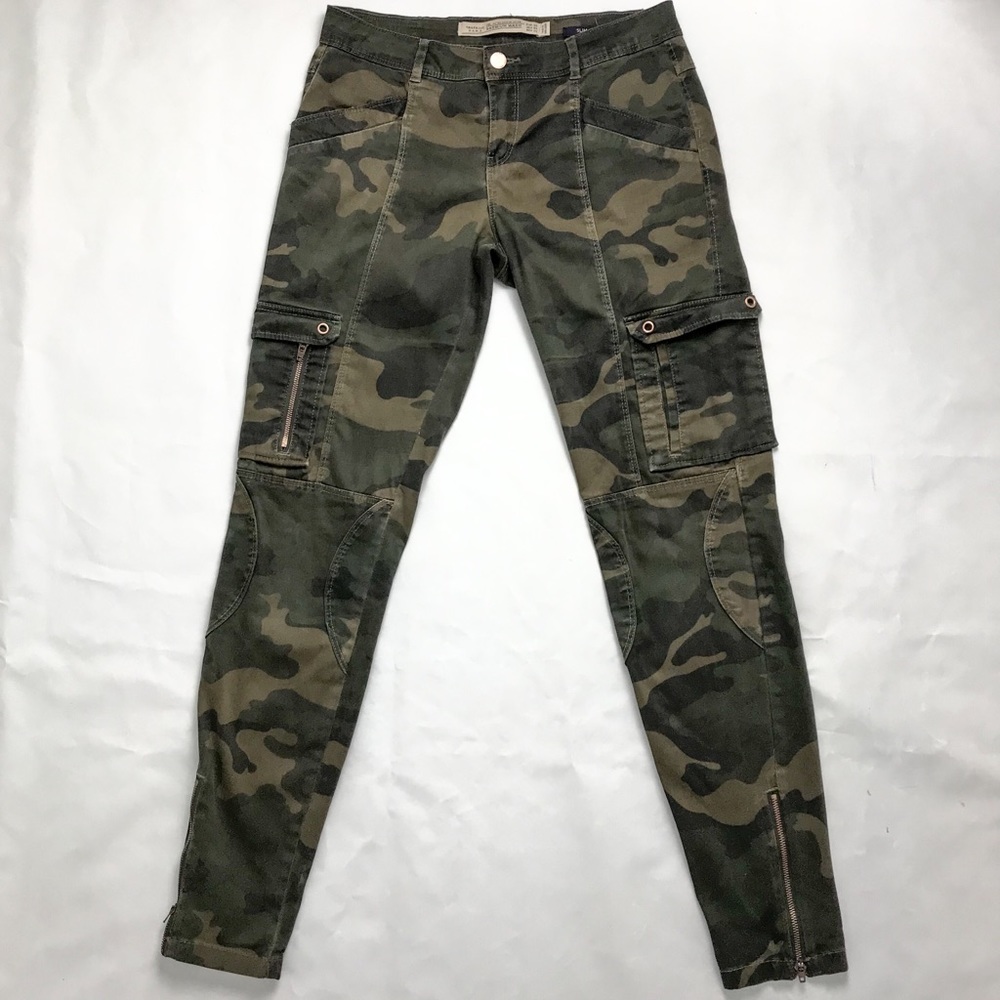 Zara Trafaluc Denim Camouflage Pants Size 4